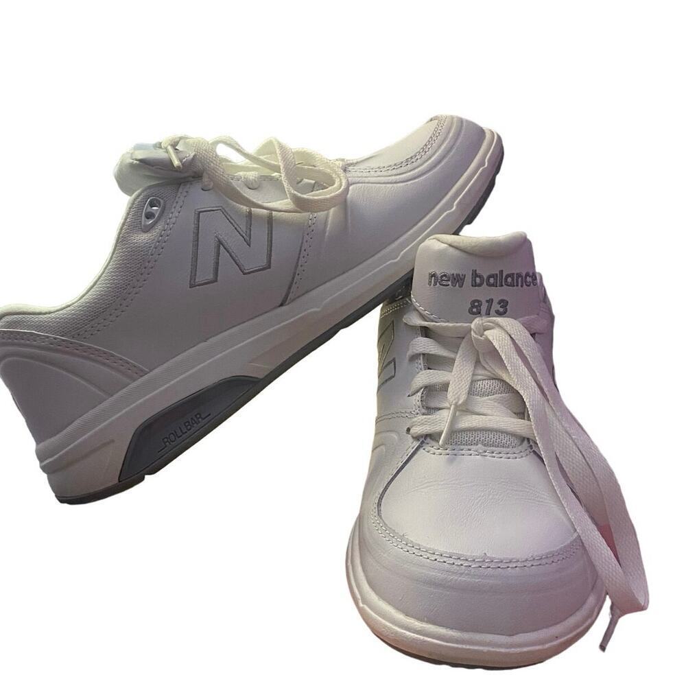 NEW BALANCE Women's Walking Sneakers, White/Gray Leather, 9, #WW813WT - Picture 2 of 12